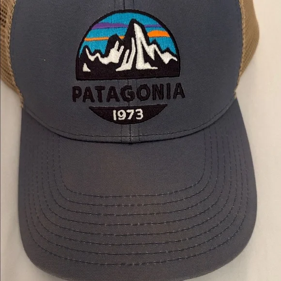 Patagonia Blue and Brown Trucker Hat - Picture 2 of 5